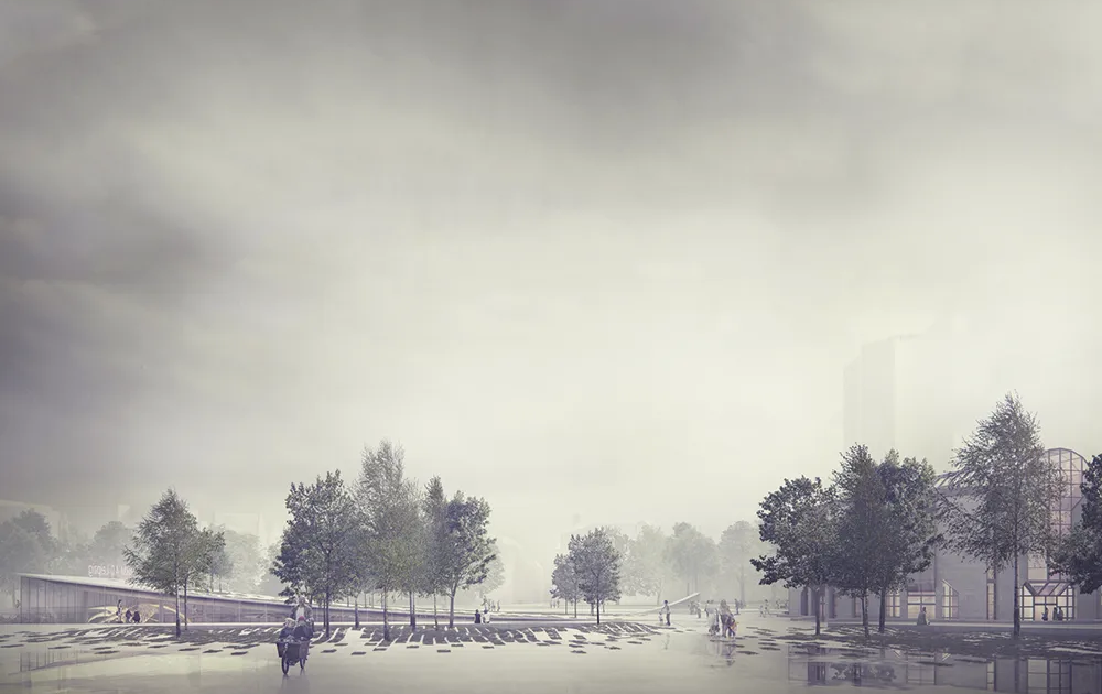 Rendering des neuen Gebäudes