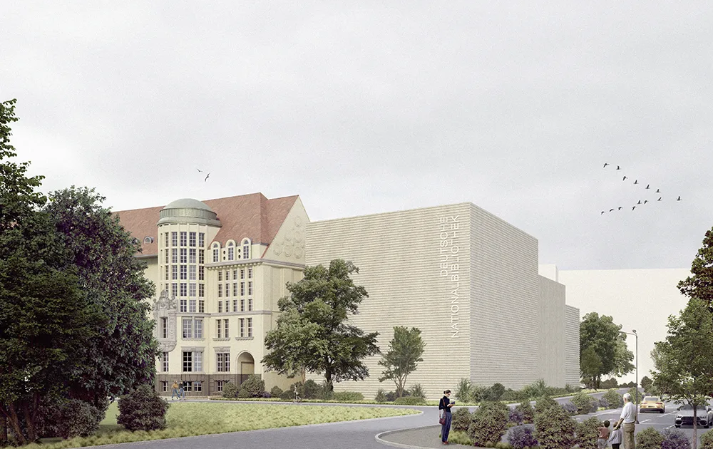 Rendering der Deutschen Nationalbibliothek Leipzig